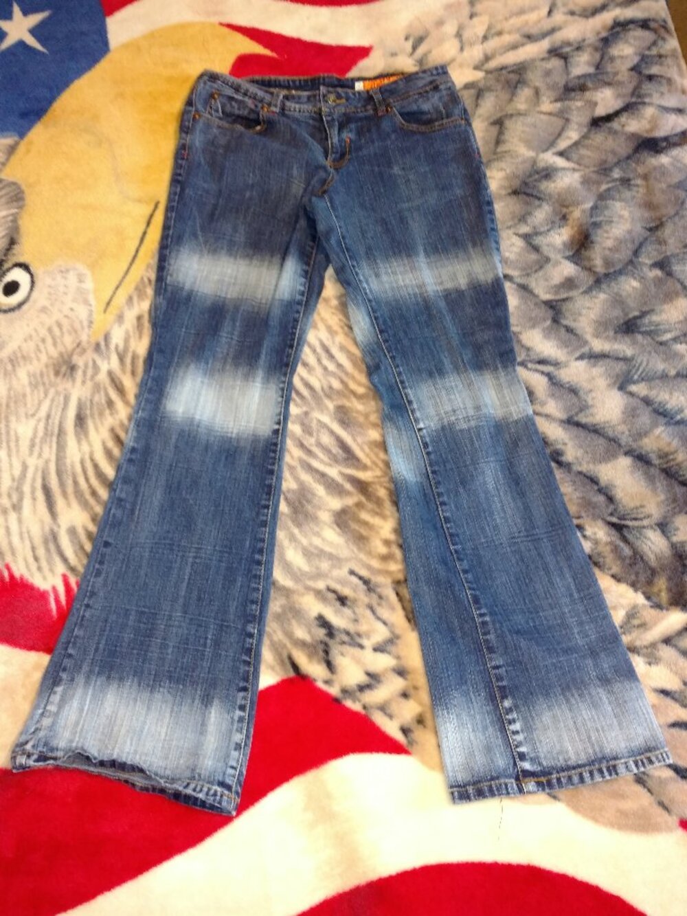 Akdmks Jeans Fade Stripe Flair Bottom Jean Sz. 30